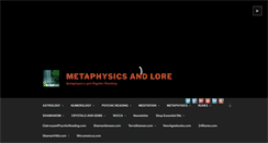 Desktop Screenshot of metaphysicsandlore.com